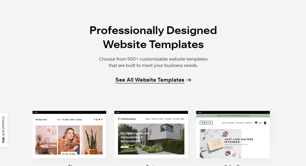 wix popularité blog