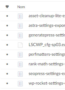 fichiers de configuration ocopo